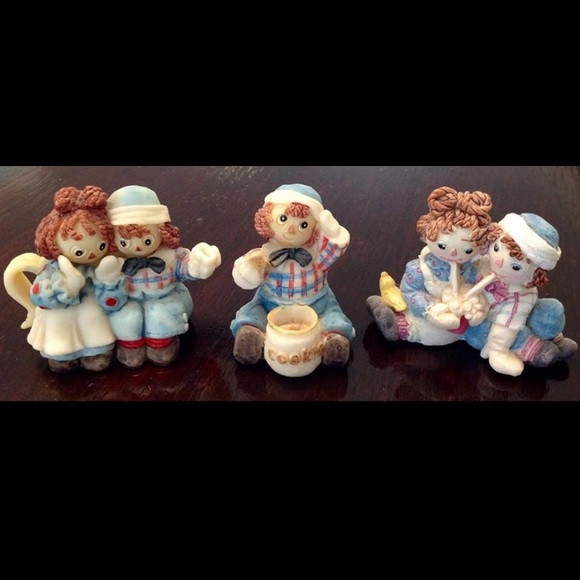 Raggedy Ann and Andy Mini Tea Set 1994 With Original Box - Picture 3 of 11